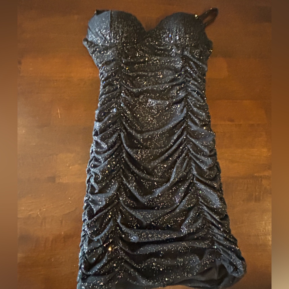 Elegant Black Glitter Dress